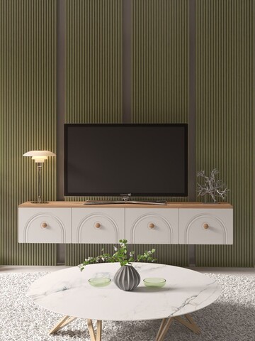Comoda TV, Hanah Home, Norvia 180, 180x32x35 cm, PAL, Pin Atlantic / Alb