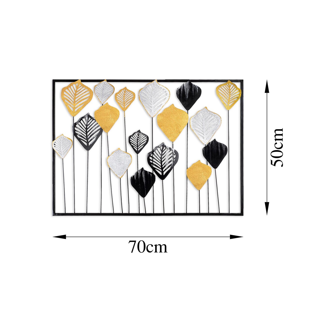 Decoratiune de perete, Hornbeam, Metal, Dimensiune: 70 x 50 cm, Multicolor