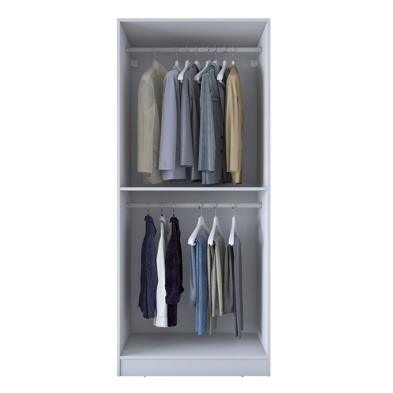 Dulap pentru haine, Hanah Home, BA201, 90x210x57.5 cm, PAL melaminat, Alb - view 10