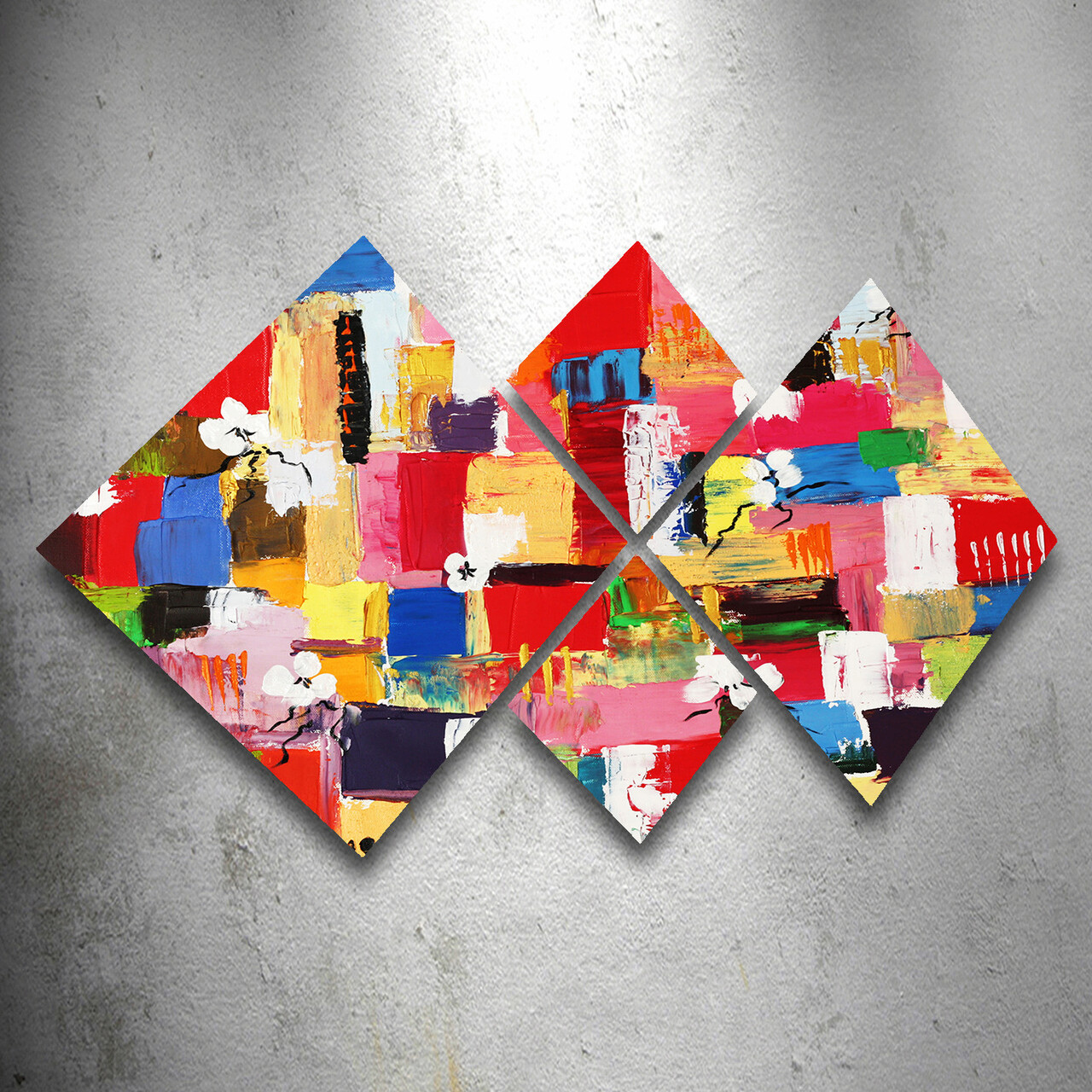 Set 4 tablouri decorative, 4MDF2956111, MDF, Imprimat UV, Multicolor - 1 | YEO