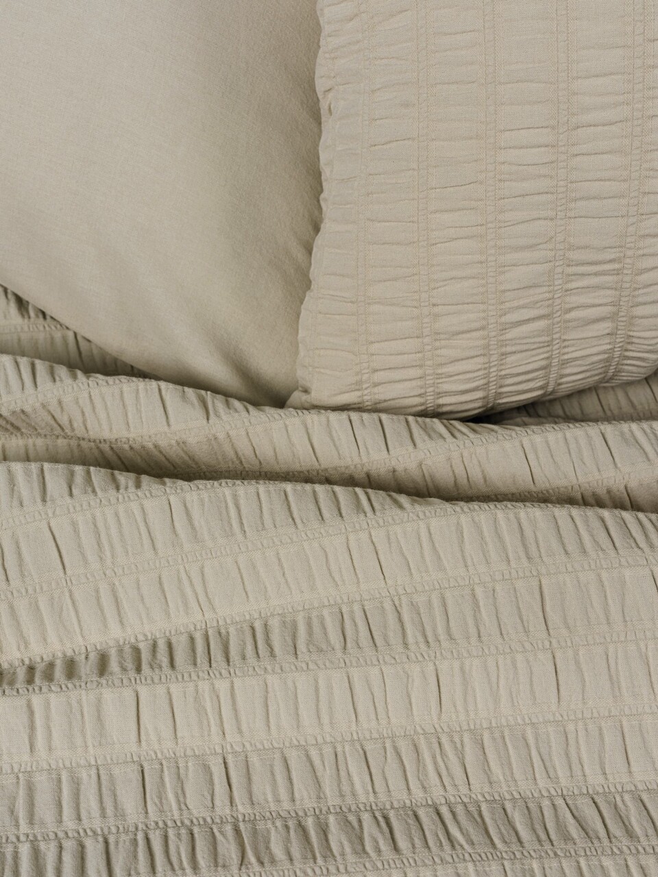 Lenjerie de pat dubla, Sungai - Beige, Cotton Box, 60% bumbac/40% poliester