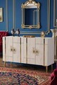 Consola, Hanah Home, Ilay 120, 120x75x32 cm, White / Travertine / Gold