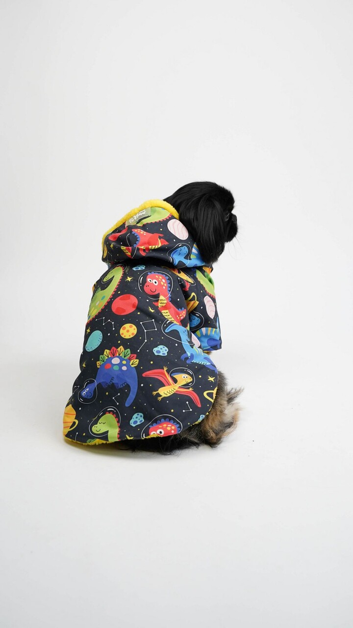Hanorac pentru câini, Paws &amp; Whiskers, Cosmic Raincoat, Multicolor - view 2