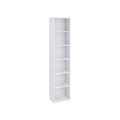 Corp biblioteca cu 6 rafturi, Vasagle, Scandinavian, 40x24x178.5 cm, PAL, alb