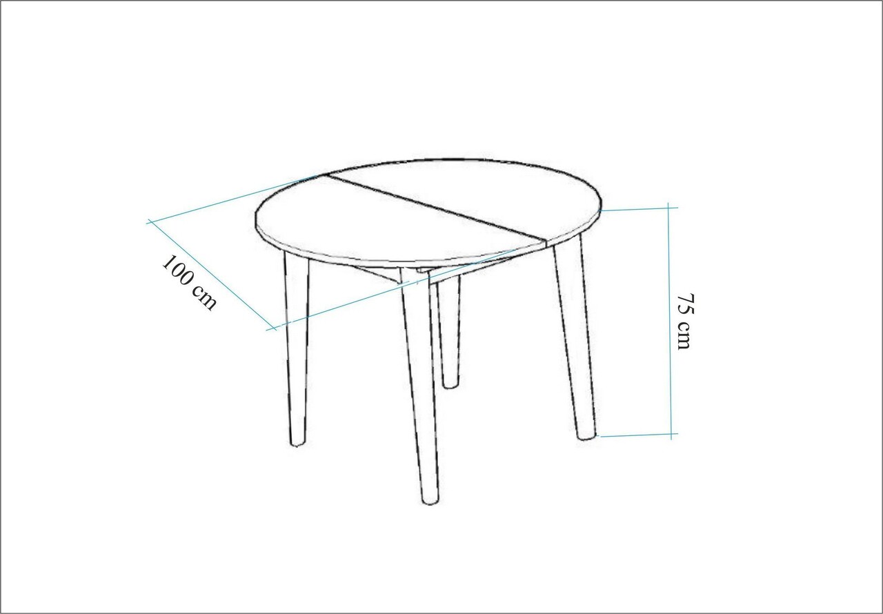Masa extensibila, Hanah Home, Vina, 100x75x100 cm, Maro - view 7