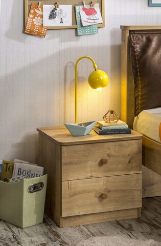 Noptiera, Çilek, Mocha Nightstand, 47x46x41 cm, Multicolor 47x46x41 imagine 2022