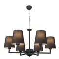 Lustra, Opviq, 892OPV1496, Fier, Negru