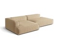 Coltar modular stanga 4 locuri, Nuria-88, Micadoni Home, 312x147x72 cm, catifea, bej nude