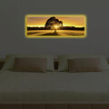 Tablou decorativ cu lumina LED, 3090DACT-68, Canvas, 30 x 90 cm, Multicolor