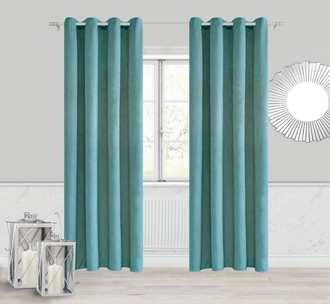 Draperie Velvet Mieta, Fashion Goods, 140x250, catifea, turcoaz