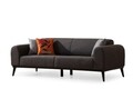 Canapea extensibila cu 3 locuri, Artie, 560ARE2910, Lemn de fag / PAL, Antracit