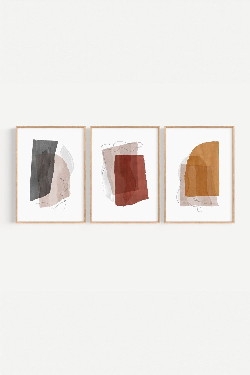 Set 3 tablouri decorative, Artsycllct43, MDF, Multicolor - view 2