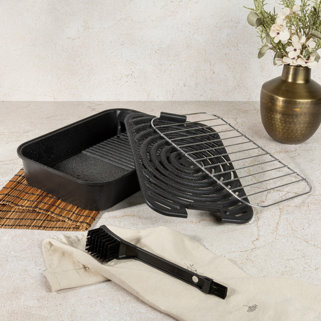 Gratar electric 12 in 1 Berlinger Haus, Black Rose, 1750W, 6 L, 40x40x25.5 cm, negru - imagine 9