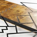 Decoratiune de perete, Mountain, 50% lemn/50% metal, Dimensiune: 78 x 58 cm, Nuc / Negru