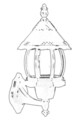 Lampa de exterior, Avonni, 685AVN1220, Plastic ABS, Negru