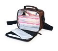 Set geanta termoizolanta pentru pranz si 2 caserole 0.6 L + 0.8 L Classic, Iris Barcelona, 21x11.5x20 cm, poliester, maro