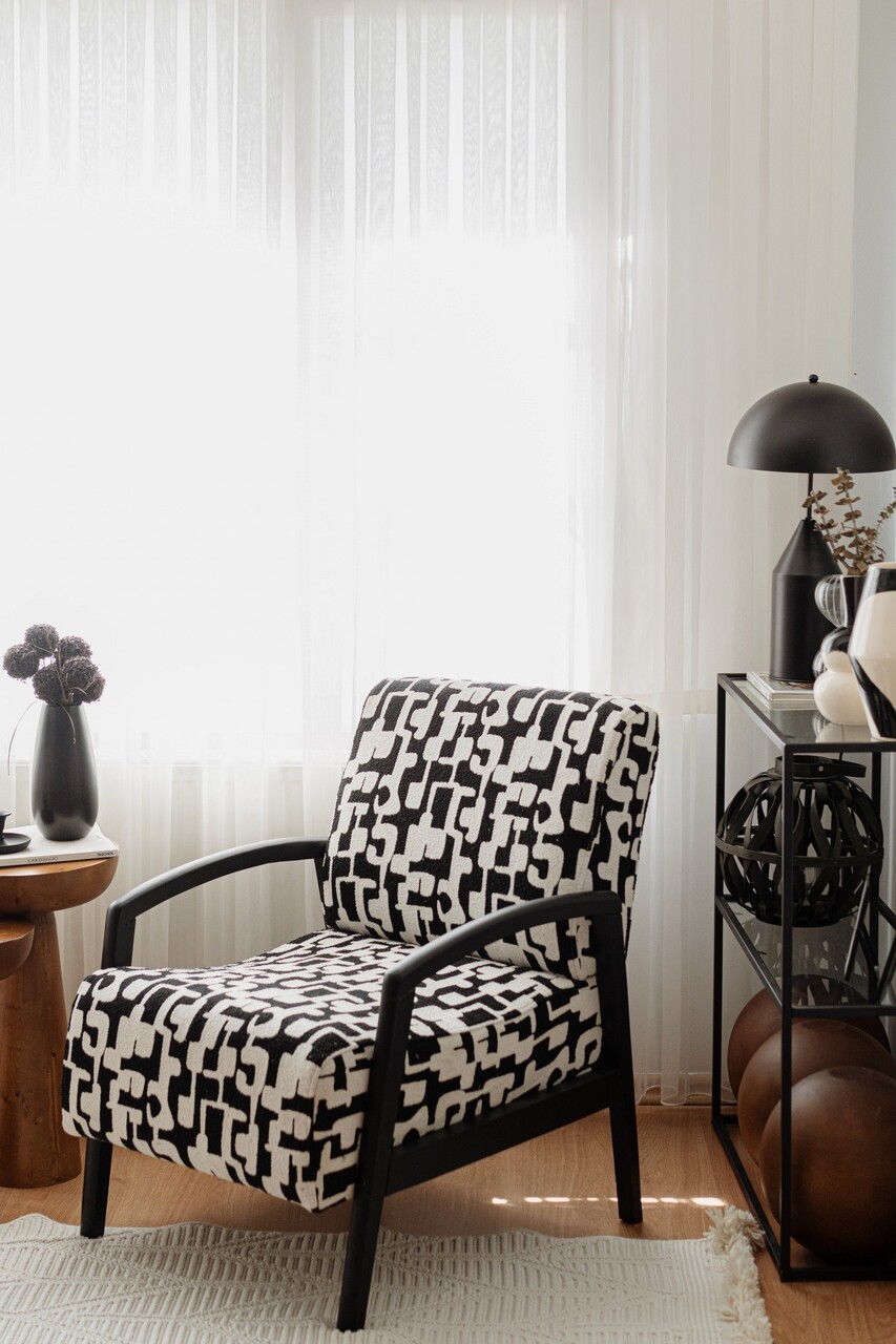 Fotoliu, Atelier del Sofa, 383EVN1257, Lemn, Alb/Negru - view 2