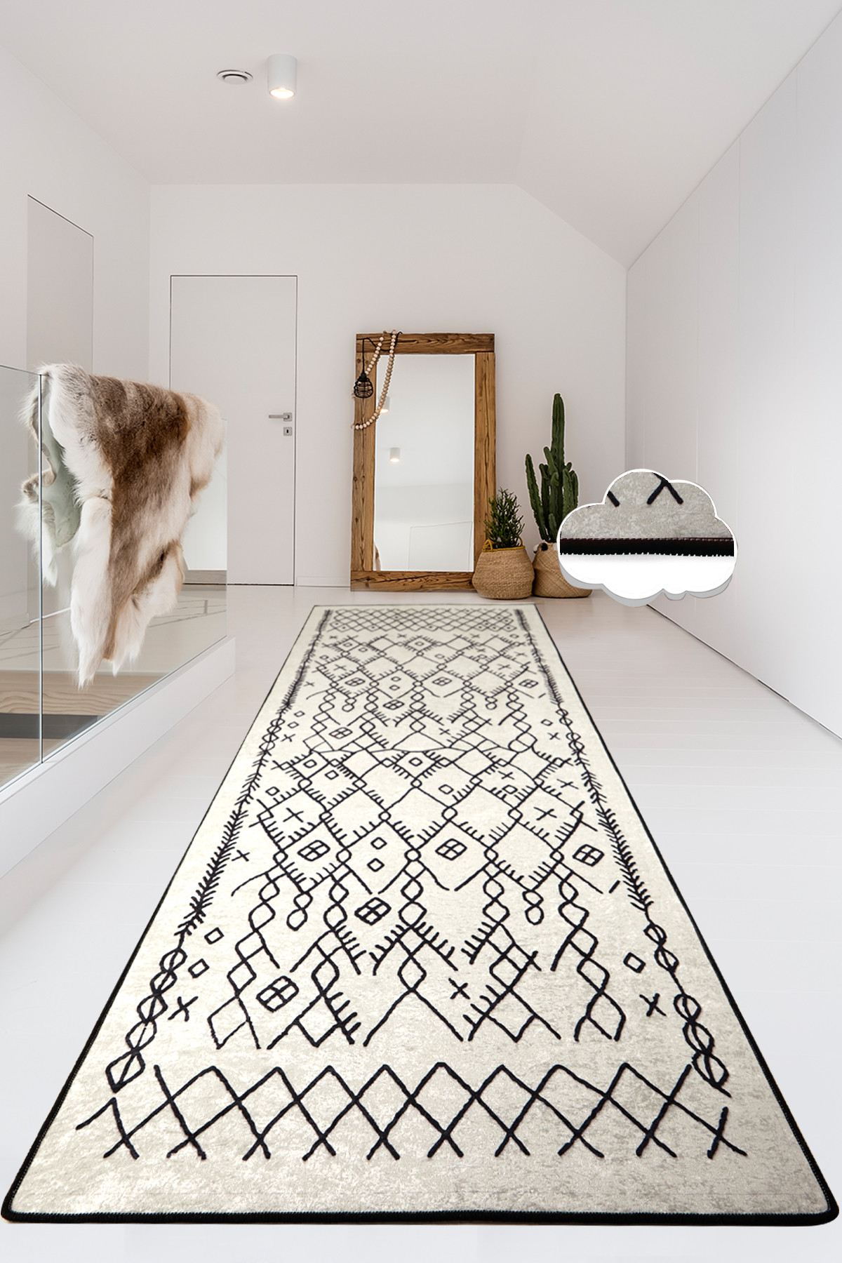Covor, Chart, 160x230 cm, Ecru