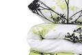 Lenjerie de pat dubla Super King (FR), 3 piese, Blezza - Green v2, Victoria, 65% bumbac/35% poliester