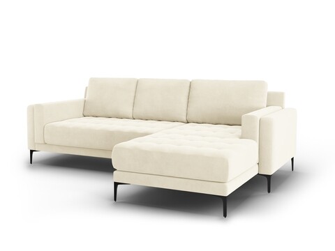 Coltar dreapta, Orrino, Mazzini Sofas, 4 locuri, 242x164x82 cm, catifea, bej deschis