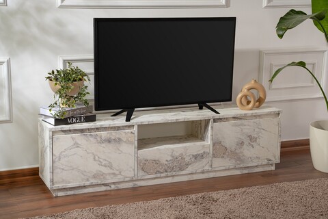 Comoda TV, Nordure, Vanguard, 160x42x29 cm, PAL, Marmura Freesia