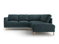Coltar dreapta 4 locuri, Eden, Micadoni, 267x234x90 cm, tesatura structurata, verde albastrui melanj