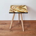 Masuta, Leona, Shp295, 35x42x35 cm, Auriu / Maro / Alb