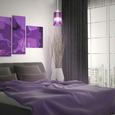 Lustra pembe, mdl.3659, squid lighting, 10,5x67x10,5 cm, 20w, roz