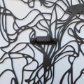 Decoratiune de perete, Metal Horse Line Art, Otel, 99 x 62 cm, Negru