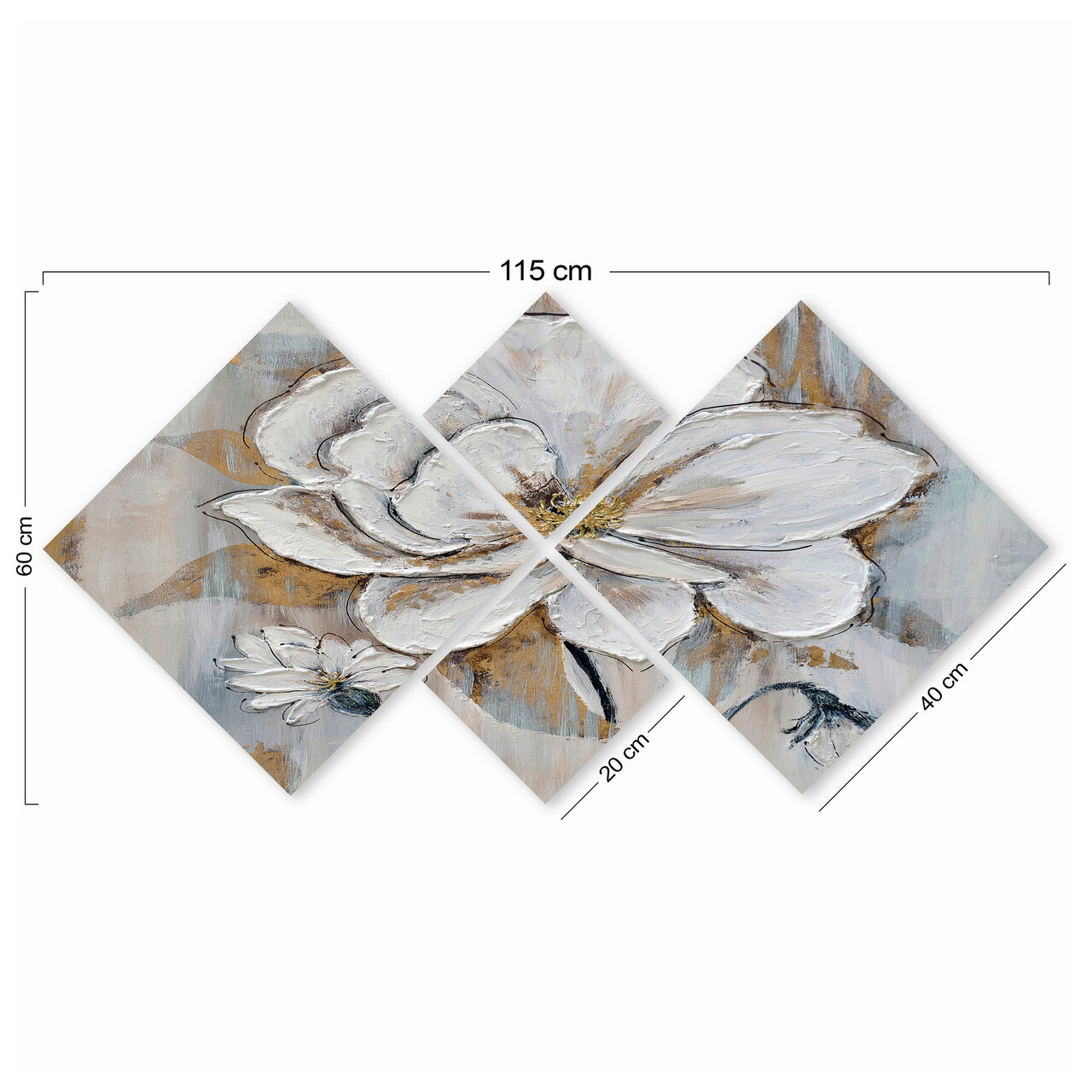 Set 4 tablouri decorative, 4MDF1224363400, MDF, Imprimat UV, Multicolor