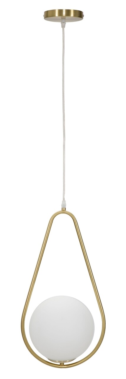 Lustra Glamy Drop, Mauro Ferretti, 24 x 20 x 46 cm, 1 x E14, 20W, fier/sticla, auriu - 2 | YEO