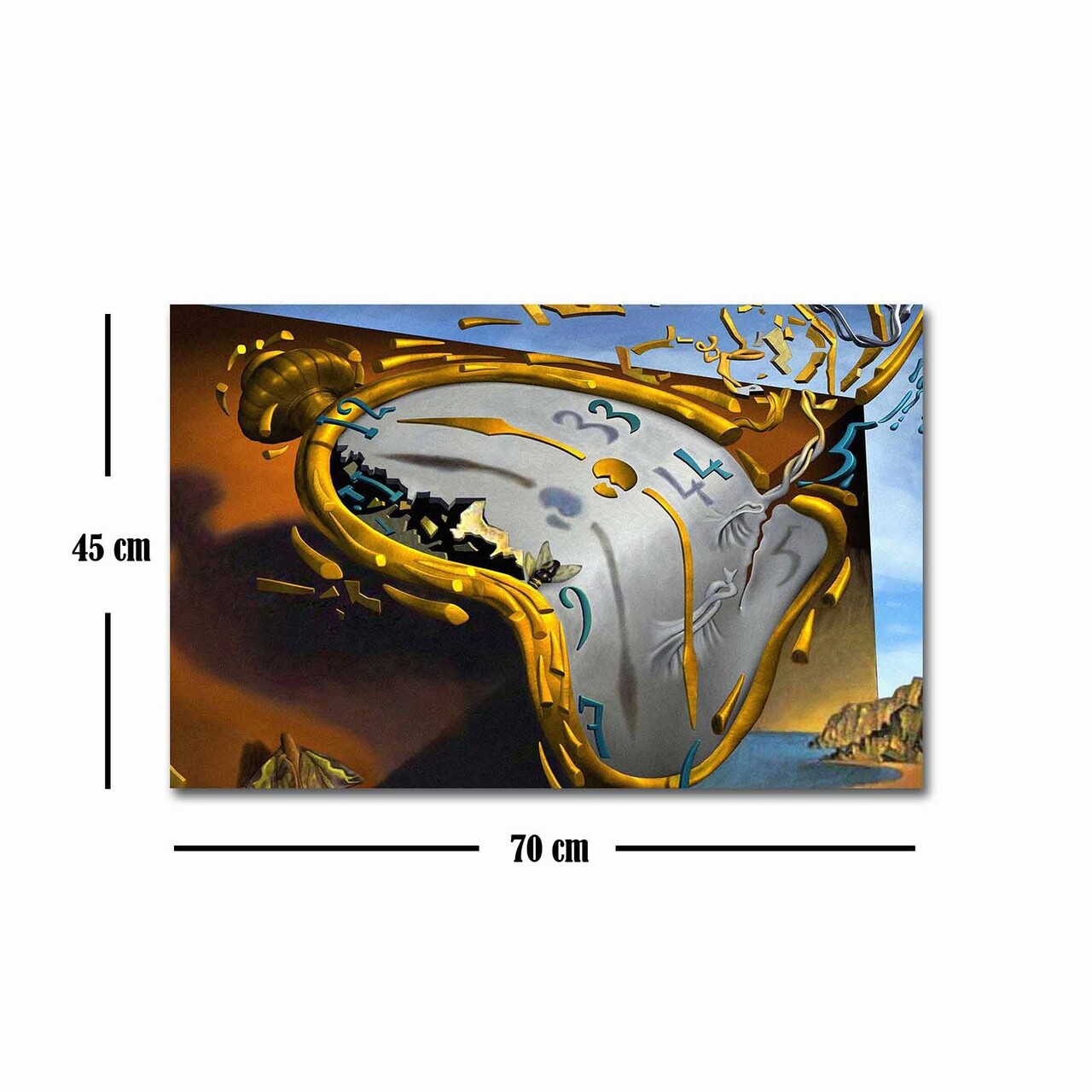 Tablou decorativ, FAMOUSART-016, 100% SUEDE CANVAS / Size: 45 x 70 cm / Frame: 100% Wooden (Thickness: 3 cm), Multicolor