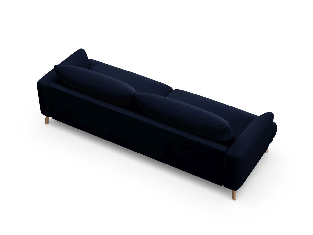 Canapea 4 locuri, Naomi, Micadoni Home, 230x95x75 cm, catifea, albastru regal — imaginea 2