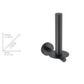 Suport hartie igienica, Wenko, Bosio, 8 x 12.5 x 18 cm, inox, negru