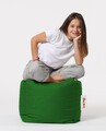 Taburet puf, Square Pouf, Ferndale, 45x45 cm, poliester impermeabil, verde