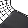 Scaun Industrial, Homla, 58x54x80 cm, metal/piele ecologica, negru