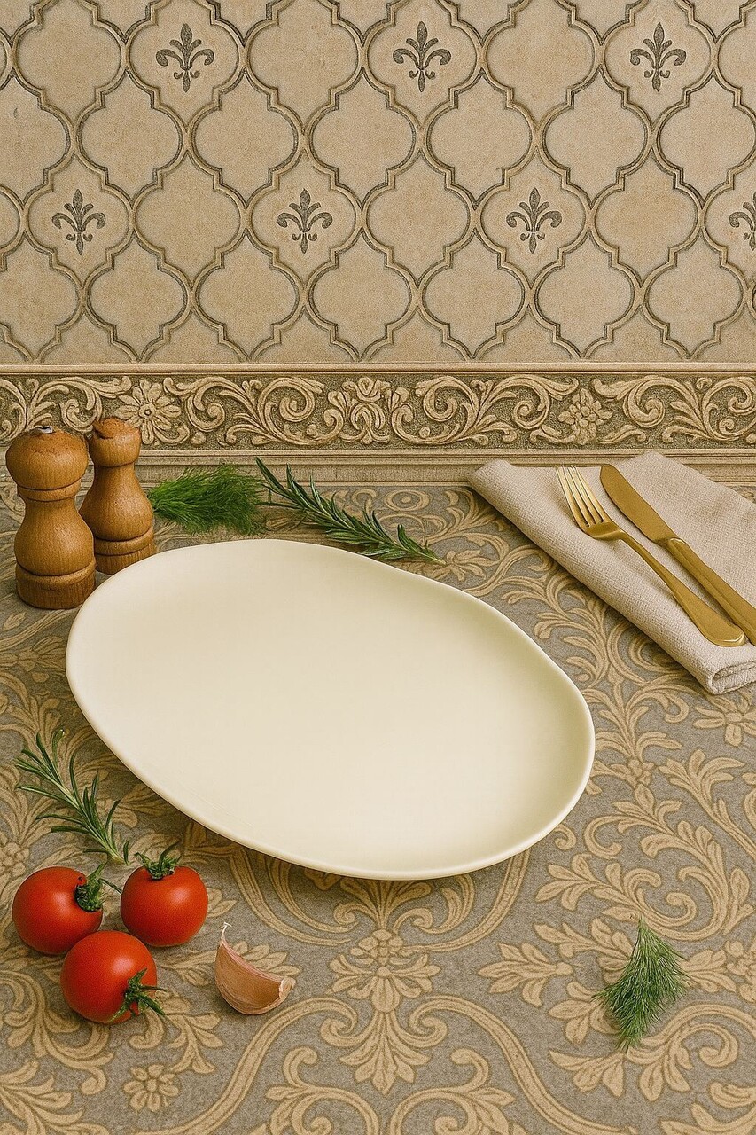 Platou servire, L'essentiel Maison, 335RTN1194, Alb