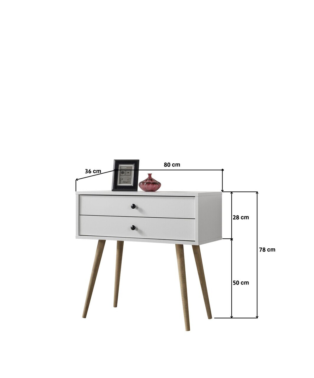 Dulap, Hanah Home, Vita 5201, 80x78x36 cm, PAL, Alb — imaginea 6