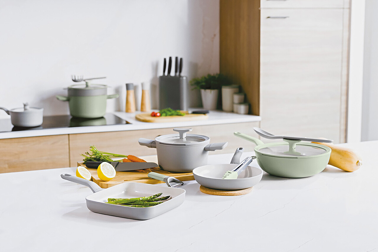 Capac din sticla BergHOFF, Leo Balance Moonmist, Ø28 cm, margine din silicon - 1 | YEO