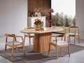 Set masă și scaune (4 piese), Fairfax, Atlantis, Natural