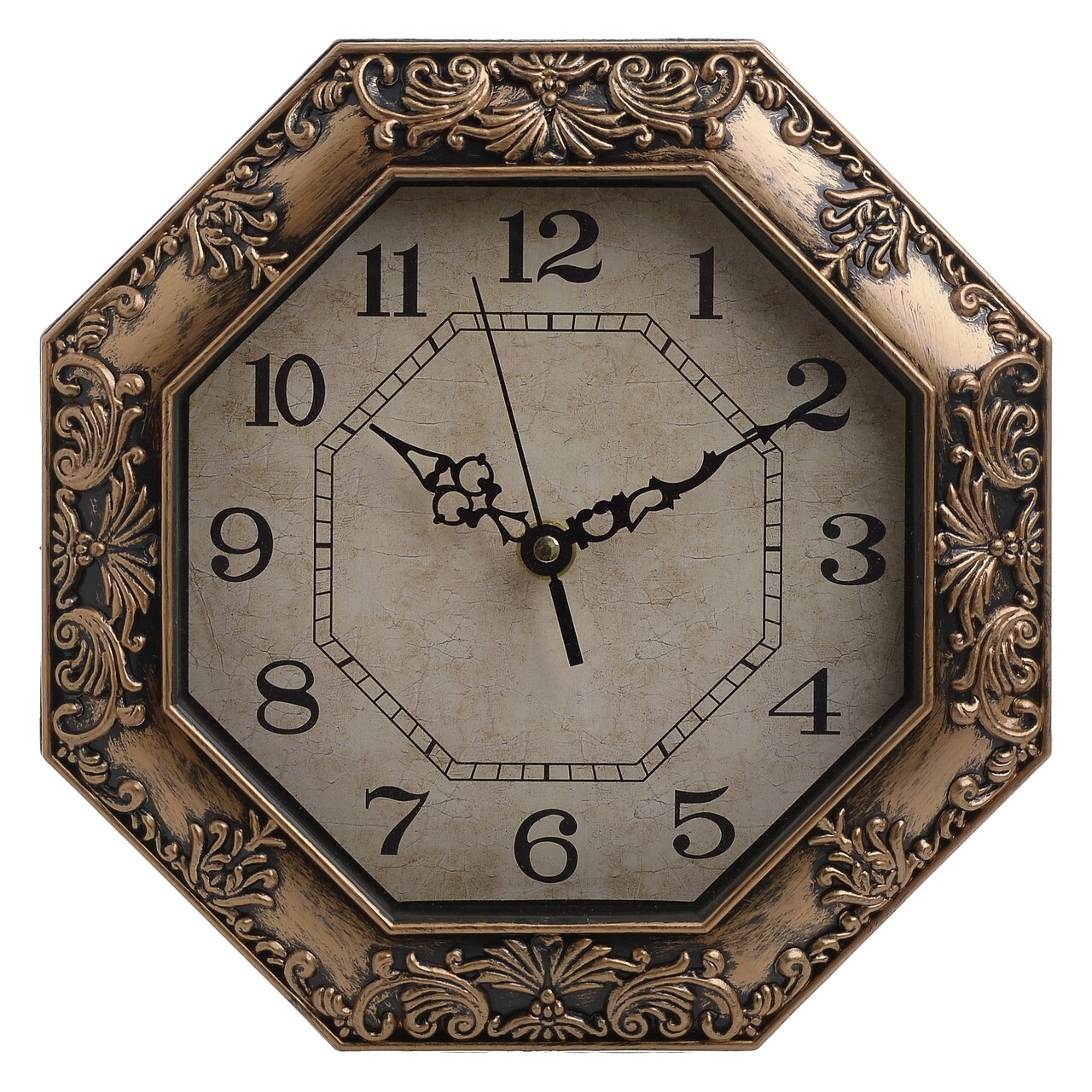 Ceas de perete Antique Look, InArt, 23x23 cm, plastic, auriu - Mezoni