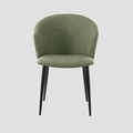Scaun Lujo, Homla, 59x56.5x81 cm, metal/poliester, verde