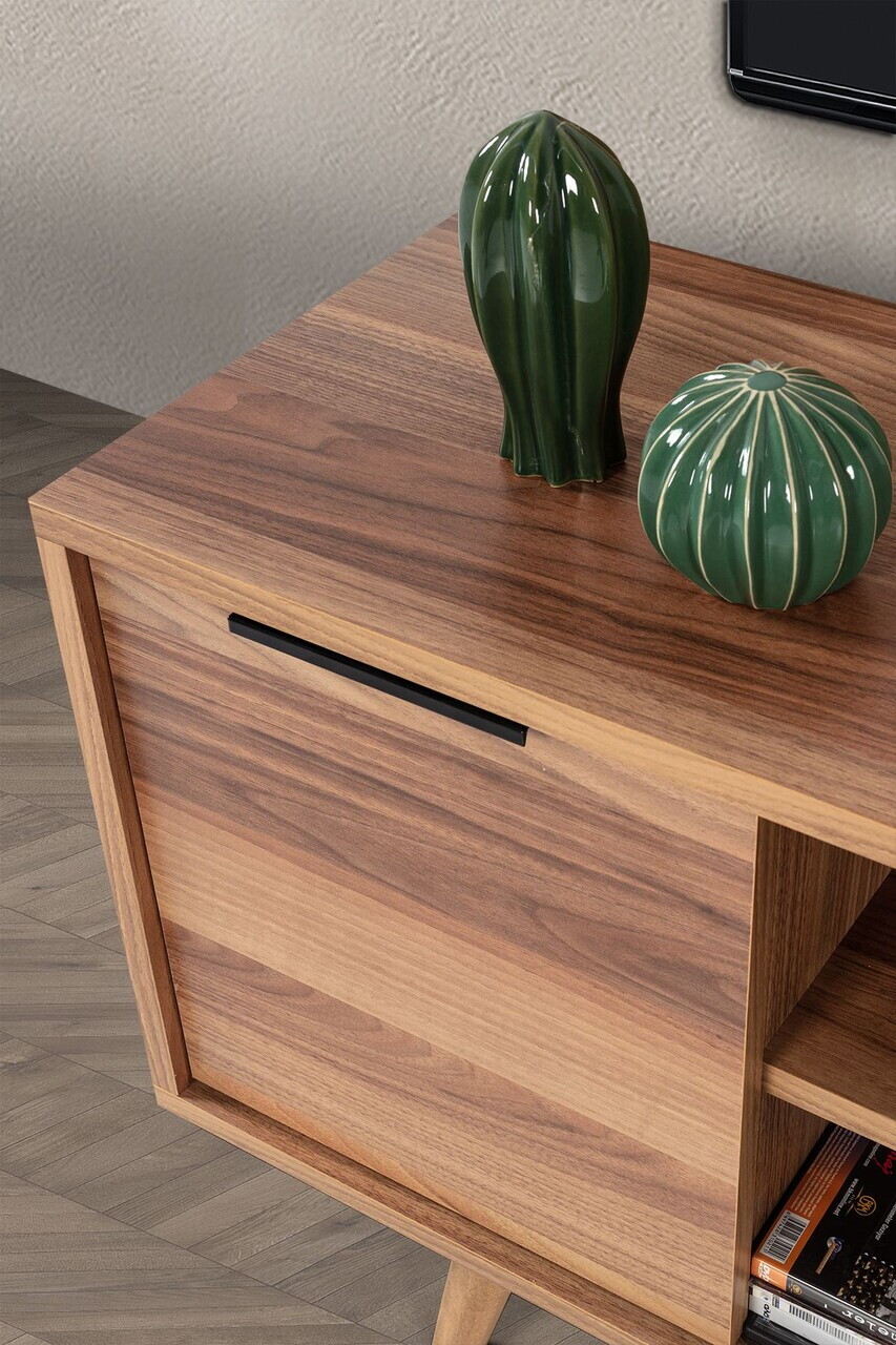 Comoda TV, Hanah Home, Sina 3320, 130x59x35 cm, PAL, Maro — imaginea 6