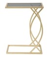 Masuta Glam, Mauro Ferretti, 45.5x25.5x60 cm, fier, negru/auriu