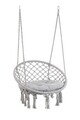 Hamac tip scaun Javier, Bizzotto, D80x130 cm, bumbac/poliester, gri