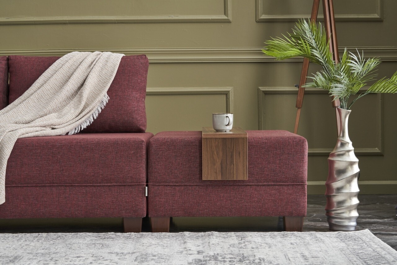 Coltar, Atelier del Sofa, 613LFS1160, Rosu claret — imaginea 4
