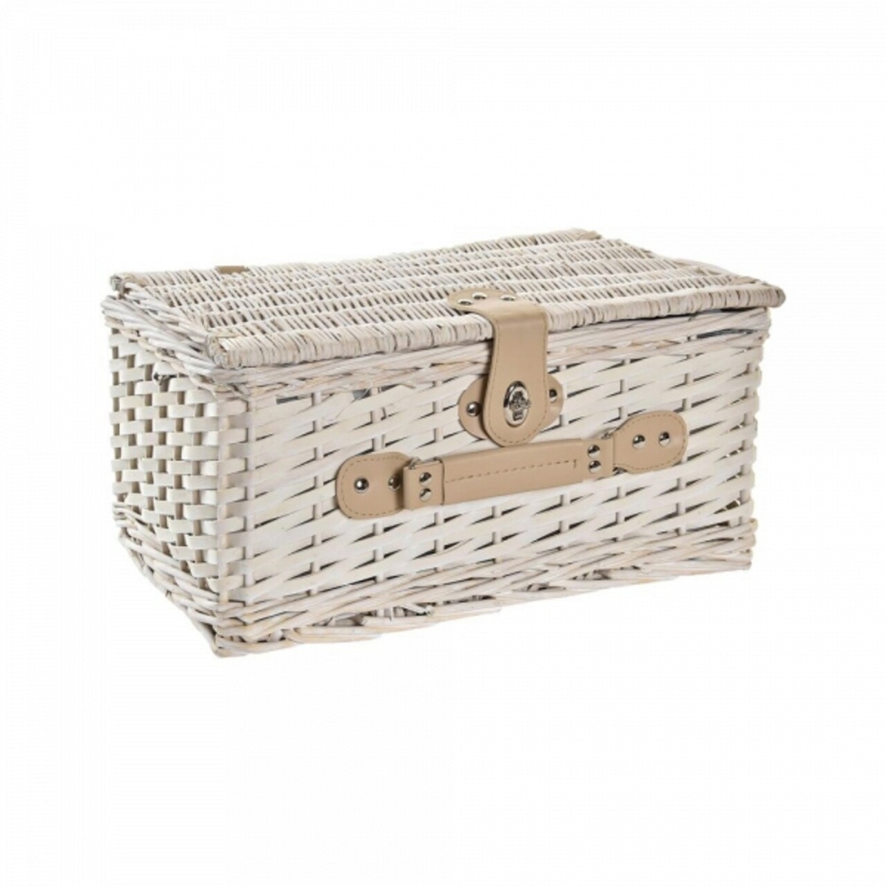 Cos De Picnic Pentru 4 Persoane, DKD Home Decor, 40 X 28 X 20 Cm  , Rachita, Bej