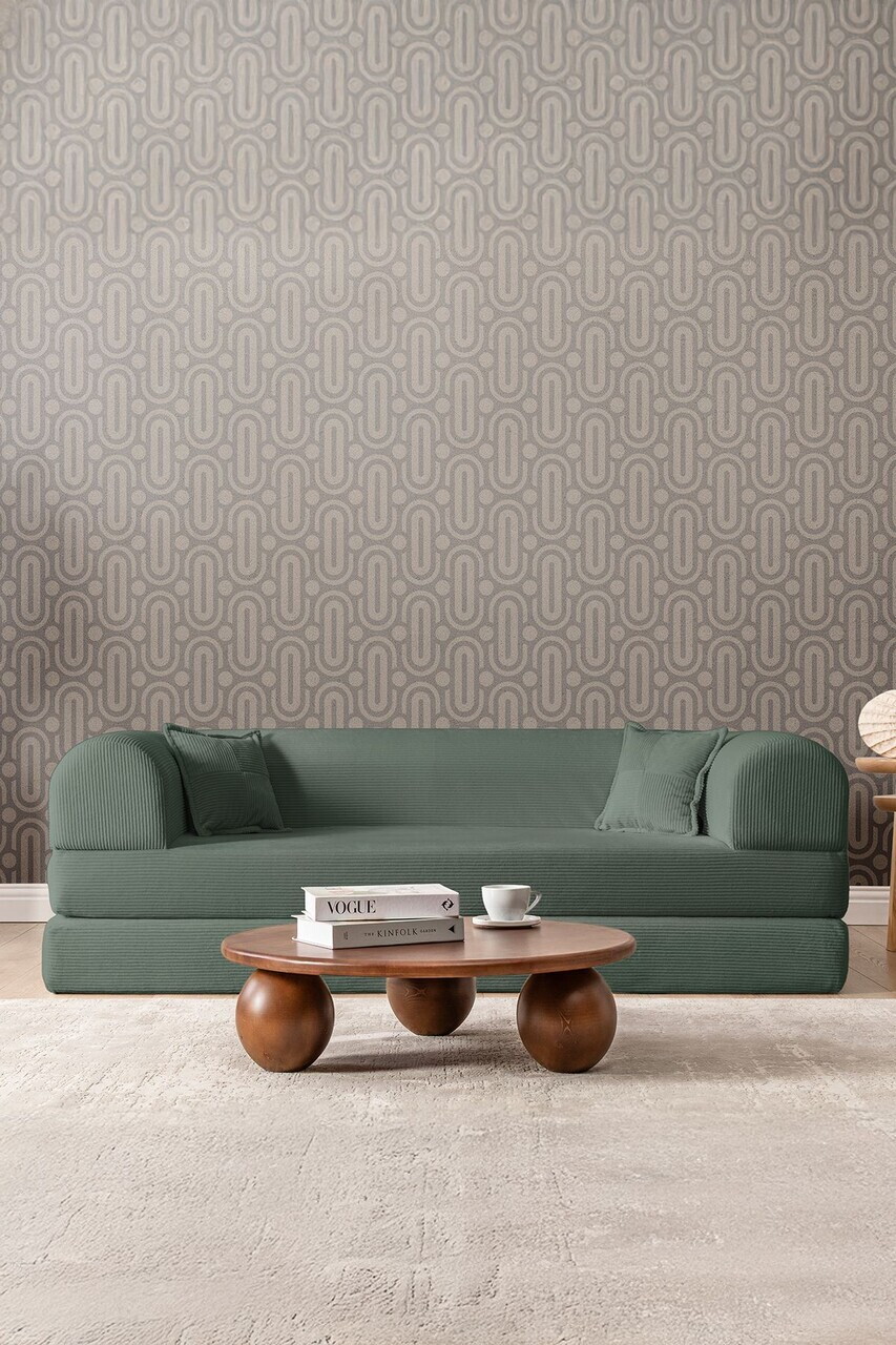 Canapea extensibila 3 locuri, Atelier del Sofa, 118FVL1307, Tesatura plus reiata, Verde - view 2