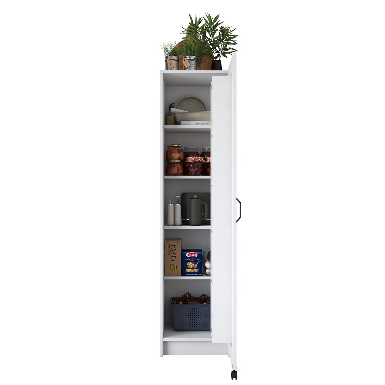 Dulap multifunctional, Hanah Home, JE104, 45x180x42 cm, PAL melaminat, Alb - view 8