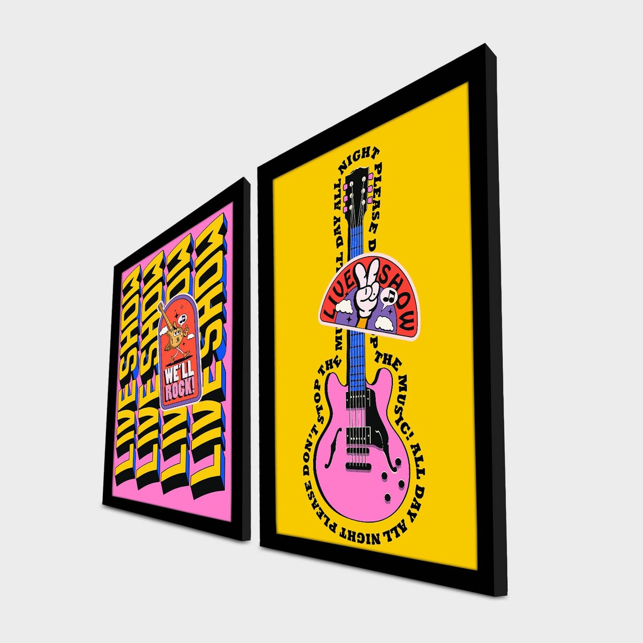 Set 2 tablouri decorative, 2p3752softct-003, Lemn, Multicolor - view 3